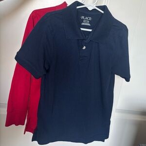 Children’s Place Kids Navy and Red Polo Shirts 2 pack